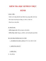 Giáo án Công nghệ lớp 9 : Tên bài dạy : KIỂM TRA HỌC KÌ PHẦN THỰC HÀNH pot