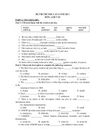 ĐỀ THI THỬ HSG LẦN 6 NĂM 2011 MÔN: ANH VĂN doc