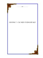 CHƯƠNG 7: CÁC HIỆN TƯỢNG BẾ MẶT pot