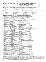 ĐỀ THI THỬ ĐH - CĐ LẦN 2 (2011 - 2010) Môn: Tiếng Anh - Mã đề 189 pps