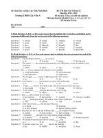 Kỳ Thi Học Kỳ II Lớp 12 Trường THPH Gia Viễn A Năm Học 2010 – 2011 Đề thi môn: Tiếng Anh pdf