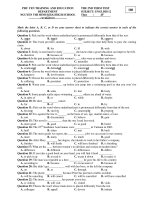 THE 2ND TERM TEST SUBJECT: ENGLISH 12 Time : 45’ 108 pps