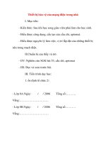 Giáo án Công Nghệ lớp 8: Thiết bị bảo vệ của mạng điện trong nhà potx