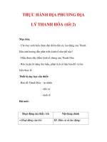 Giáo án Địa lý lớp 9 : Tên bài dạy : THỰC HÀNH ĐỊA PHƯƠNG ĐỊA LÝ THANH HÓA (tiết 2) pot