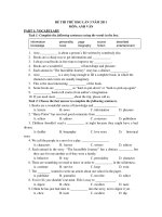 ĐỀ THI THỬ HSG LẦN 3 NĂM 2011 MÔN: ANH VĂN ppt