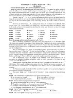 ĐỀ THI HỌC KỲ II MÔN : TIẾNG ANH – LỚP 12 Mã đề thi 222 doc