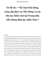 BẢNG TÓM: “ Kế tóan bán hàng, cung cấp dịch vụ viễn thông và các thủ tục kiểm sóat tại Trung tâm viễn thông điện lực miền Nam “ pdf