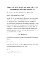 Dịch vụ Web dữ liệu của IBM Data Studio, Phần 1: IBM Data Studio: Bắt đầu với dịch vụ Web dữ liệu potx