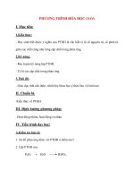 Giáo án Hóa Học lớp 8: PHƯƠNG TRÌNH HÓA HỌC (TIẾP) ppt