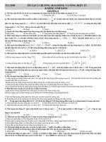 TLLTĐH ÔN TẬP 2 - CHƯƠNG :DAO ĐỘNG VÀ SÓNG ĐIỆN TỪ & SÓNG ÁNH SÁNG ppsx