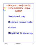 BIẾN TÍNH VẬT LIỆU BẰNG PHƯƠNG PHÁP INTERCALATION VÀ INSERTION ppt