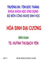 GIÁO TRÌNH HÓA SINH ĐẠI CƯƠNG pptx