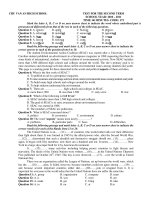 TEST FOR THE SECOND TERM SCHOOL YEAR: 2010 – 2011 - CODE: 172 pot