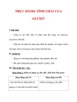 Giáo án Hóa học lớp 9 : Tên bài dạy : THỰC HÀNH: TÍNH CHẤT CỦA GLUXIT doc