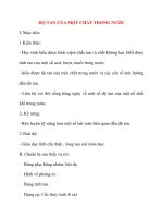 ĐỘ TAN CỦA MỘT CHẤT TRONG NƯỚC I. Mục tiêu: 1.Kiến thức: - Học sinh hiểu pdf