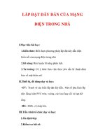 Giáo án Công nghệ lớp 9 : Tên bài dạy : LẮP ĐẶT DÂY DẪN CỦA MẠNG ĐIỆN TRONG NHÀ pdf