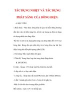 Giáo án Vật lý lớp 7 : Tên bài dạy : TÁC DỤNG NHIỆT VÀ TÁC DỤNG PHÁT SÁNG CỦA DÒNG ĐIỆN. docx