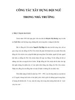 CÔNG TÁC XÂY DỰNG ĐỘI NGŨ TRONG NHÀ TRƯỜNG potx