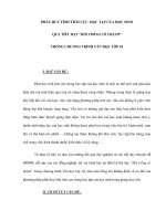 PHÁT HUY TÍNH TÍCH CỰC HỌC TẬP CỦA HỌC SINH QUA TIẾT DẠY “HỒI TRỐNG CỔ THÀNH” TRONG CHƯƠNG TRÌNH VĂN HỌC LỚP 10 docx