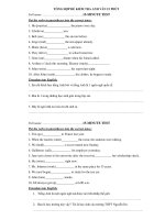 TỔNG HỢP ĐỀ KIỂM TRA ANH VĂN 15 PHÚT ppt