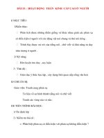 Giáo án Sinh Học lớp 8: BÀI 53 : HOẠT ĐỘNG THẦN KINH CẤP CAO Ở NGƯỜI pps