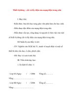 Giáo án Công Nghệ lớp 8: Thiết bị đóng – cắt và lấy điện của mạng điện trong nhà doc