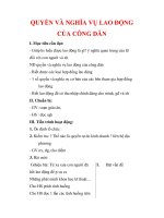 Giáo án Công dân lớp 9 : Tên bài dạy : QUYỀN VÀ NGHĨA VỤ LAO ĐỘNG CỦA CÔNG DÂN pptx