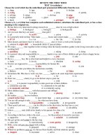 REVIEW THE FIRST TERM TEST 1 ppt