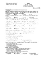 ĐỀ THI MÔN VẬT LÝ 11 NC - Mã đề thi 357 pptx