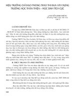 HIỆU TRƯỞNG TRONG CHỈ ĐẠO PHONG TRÀO THI ĐUA XÂY DỰNG TRƯỜNG HỌC THÂN THIỆN - HỌC SINH TÍCH CỰC pptx