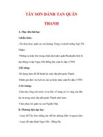 Giáo án Lịch sử lớp 7 : Tên bài dạy : TÂY SƠN ĐÁNH TAN QUÂN THANH docx