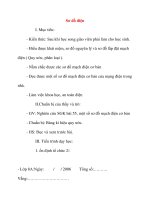 Giáo án Công Nghệ lớp 8: Sơ đồ điện doc