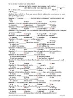 ĐỀ THI THỬ TỐT NGHIỆP TRUNG HỌC PHỔ THÔNG MÔN TIẾNG ANH NĂM HỌC 2010-2011 - Mã đề 002 pptx