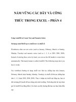 NẮM VỮNG CÁC DÃY VÀ CÔNG THỨC TRONG EXCEL – PHẦN 4 docx