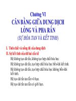 CÂN BẰNG GIỮA DUNG DỊCH LỎNG VÀ PHA RẮN docx