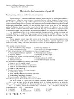 Mock test for final examination of grade 12 docx
