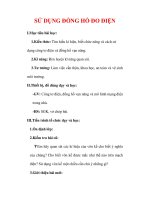 Giáo án Công nghệ lớp 9 : Tên bài dạy : SỬ DỤNG ĐỒNG HỒ ĐO ĐIỆN ppt