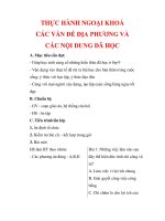 Giáo án Công dân lớp 9 : Tên bài dạy : THỰC HÀNH NGOẠI KHOÁ CÁC VẤN ĐỀ ĐỊA PHƯƠNG VÀ CÁC NỘI DUNG ĐÃ HỌC ppsx
