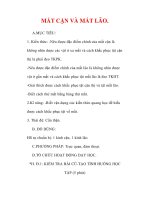 Giáo án Vật lý lớp 9 : Tên bài dạy : MẮT CẬN VÀ MẮT LÃO. ppsx