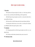 Giáo án Hóa học lớp 9 : Tên bài dạy : ÔN TẬP CUỐI NĂM. pdf