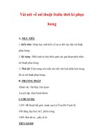 Giáo án Mỹ thuật lớp 7 : Tên bài dạy : Vài nét về mĩ thuật Italia thời kì phục hưng ppt