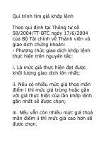 Qui trình tìm giá khớp lệnh pot