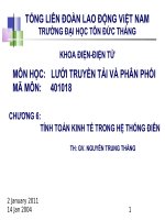 LƯỚI ĐIỆN TRUYỀN TẢI VÀ PHÂN PHỐI - TÍNH TOÁN KINH TẾ TRONG HỆ THỐNG ĐIỆN pptx