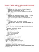 Giáo án Công Dân lớp 8: QUYỀN VÀ NGHĨA VỤ CỦA CÔNG DÂN TRONG GIA ĐÌNH (Tiết 2) pptx