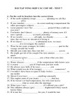 BÀI TẬP TỔNG HỢP CÁC CHỦ ĐỀ - TEST 7 doc