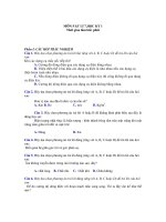 ĐỀ THI TRẮC NGHIỆM MÔN:VẬT LÍ HỌC KỲ 1 pptx