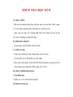 Giáo án Âm nhạc lớp 7 : Tên bài dạy : KIỂM TRA HỌC KÌ II pptx