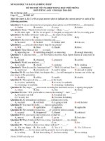 ĐỀ THI THỬ TỐT NGHIỆP TRUNG HỌC PHỔ THÔNG MÔN TIẾNG ANH NĂM HỌC 2010-2011 MÃ ĐỀ 107 pdf