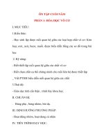 Giáo án Hóa Hoc 8: ÔN TẬP CUỐI NĂM PHẦN 1: HÓA HỌC VÔ CƠ ppt