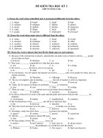 ĐỀ KIỂM TRA HỌC KỲ 2 LỚP 12 NÂNG CAO pptx